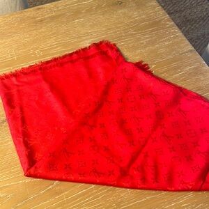Authentic read Louis Vuitton scarf